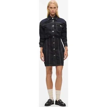 Dámské oblečení Džínové šaty Karl Lagerfeld IKON A4W13019 námořnická modř 59J, vel. L