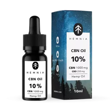 CBD CBN Konopný olej 10%, 1000 mg CBN, 250 mg CBD, 10 ml