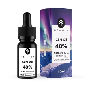 CBD CBN MCT kokosový olej 40%, 4000 mg CBN, 250 mg CBD, 10 ml