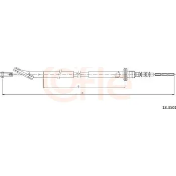 Spojkové lanko Tazne lanko, ovladani spojky, 18.3501