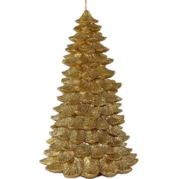 Svíčka Svíčka dekorační VOTO, zlatá, 11cm (DOPRODEJ)|Kaheku