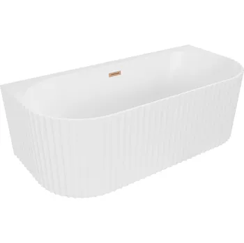 Vana MEXEN SELLA VOLNĚ STOJÍCÍ VANA PŘÍSTĚNNÁ S DRÁŽKAMI BÍLÁ MATNÁ 150 x 75