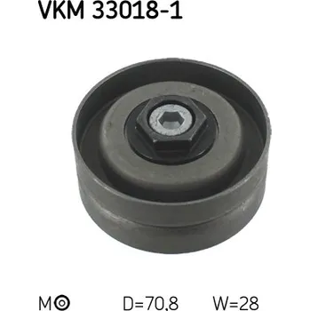 Vratna/vodici kladka, klinovy zebrovy remen, VKM 33018-1