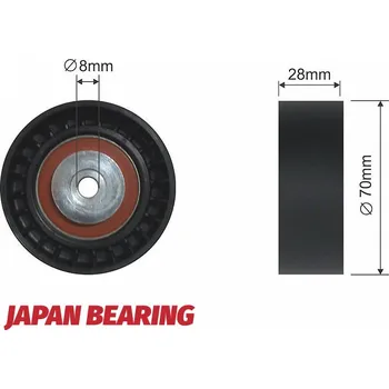 Vratná/vodicí kladka, klínový žebrový řemen, RNK-VW-005