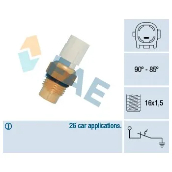 Teplotní spínač, větrák chladiče, 36710