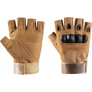 Rukavice Pánské bezprstové rukavice Survival - Hnědá KP-37694