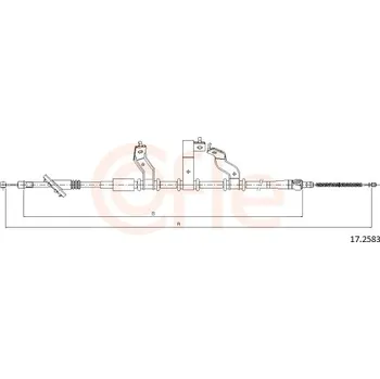 Lanko parkovací brzdy Tazne lanko, parkovaci brzda, 17.2583
