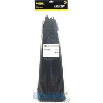 Organizace kabelů Stahovací pásky černé - 370 x 7,6, 0072