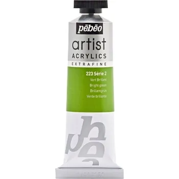 Vodová barva Pébéo Artist Akrylová barva Bright Green 37 ml 1 ks