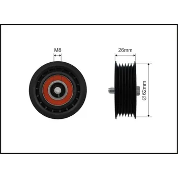 Vratna/vodici kladka, klinovy zebrovy remen, 500399
