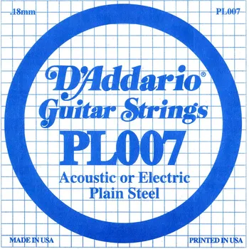 Struna pro kytaru a smyčcový nástroj D'Addario PL 007 Samostatná struna pro kytaru