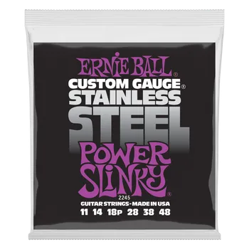 Strunný nástroj Ernie Ball 2245 Stainless Steel Power Slinky Struny pro elektrickou kytaru