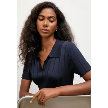 Dámská halenka Halenka Answear.LAB dámská, tmavomodrá barva, hladká ST.TR0398.TOS 59X, vel. S/M