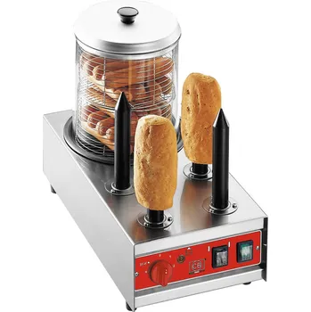 Hotdogovač CB Italy Hotdogovač 4 trny CB 4P s ohřevem párků 7100152 (CB ITALY 4P 7100152 Přístroj na ohřev párků - nerezové provedení, čtyři trny)