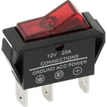 Kolébkový spínač ASW-09D červený