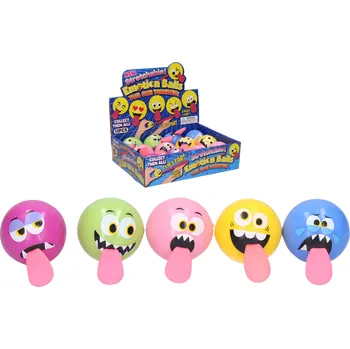 Dětský míč Svítící míček s úsměvem a jazykem 5,5 cm