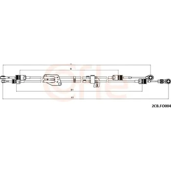 Tažné lanko, ruční převodovka, 2CB.FO004