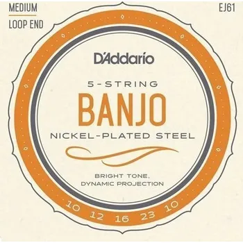 Struna pro hudební nástroj Struny pro 5strunné banjo D'Addario EJ61 - 10/23