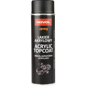 Barva ve spreji Akrylový lak černý matný ve spreji NOVOL ACRYLIC TOPCOAT 500 ml