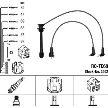 Zapalovací kabel Sada kabelů pro zapalování, 2902