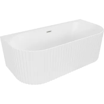 Vana MEXEN SELLA VOLNĚ STOJÍCÍ VANA PŘÍSTĚNNÁ S DRÁŽKAMI BÍLÁ MATNÁ 150 x 75