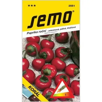 Semeno SEMO Paprika zeleninová Korál pálivá na pole - Krátká expirace