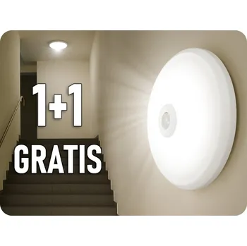LED stropní svítidlo ZONDA se senzorem 12W, 800lm, kulaté, 4000K, 1+1 zdarma! [AD-PL-349WLPMR4] Neutrální bílá