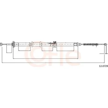 Lanko parkovací brzdy Tazne lanko, parkovaci brzda, 12.0729