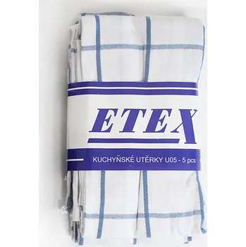 Utěrka ETEX Bavlněné utěrky KLASIK - 5 kusů U05-1-modra 50x70 cm