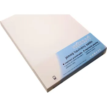 Prostěradlo KNITVA Saténové napínací prostěradlo 180 x 200 cm ze 100% bavlny BÍLÉ