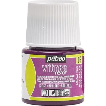 Speciální výtvarná barva Pébéo Vitrea 160 Barva na sklo Bengal Pink 45 ml 1 ks