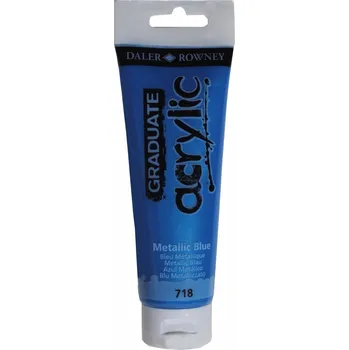 Vodová barva Daler Rowney Graduate Akrylová barva Metallic Blue 120 ml 1 ks