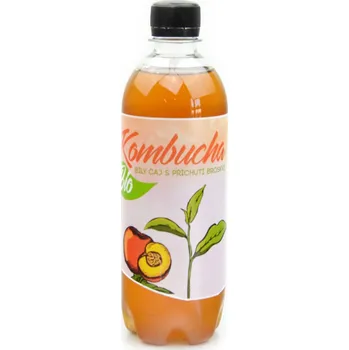 Limonáda Kombucha bílý čaj s příchutí broskve BIO - Stevikom 500ml