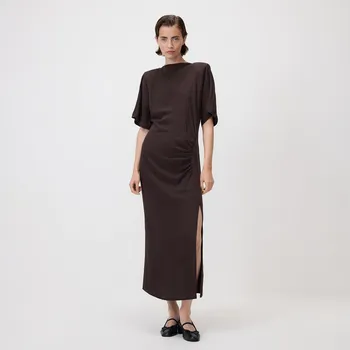 Dámské šaty Reserved - Šaty s viskózou - hnědá - 205HU-87X - 205HU-87X-S