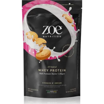 Protein ZOE Whey Protein syrovátkový protein s kolagenem příchuť Cookies N'Dream 454 g