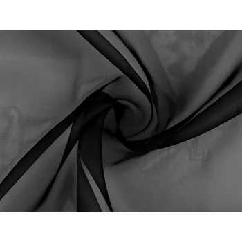 Organza s leskem černá 1 m