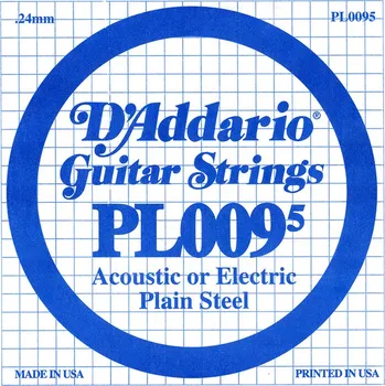 Struna pro kytaru a smyčcový nástroj D'Addario PL 0095 Samostatná struna pro kytaru