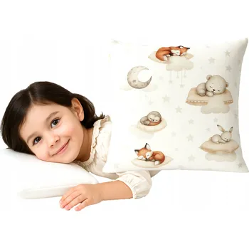 Povlak na dekorativní polštářek POVLAK NA POLŠTÁŘ DO MATEŘSKÉ ŠKOLKY Bavlněný pro děti 40X40 DĚTSKÝ POVLAK NA POLŠTÁŘ PRO POLŠTÁŘ