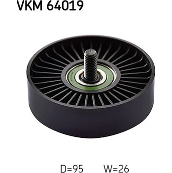 Vratna/vodici kladka, klinovy zebrovy remen, VKM 64019