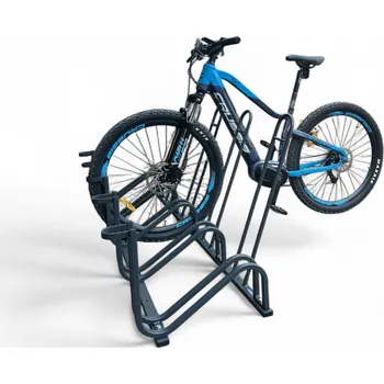 stojan na kolo Stojan na kolo s rámem k uzamčení KACERLE KS-370 pro 3 kola, žárový zinek