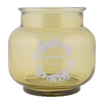 Váza Váza BOTANICAL, pr.20x18cm|3L, zlatá/žlutá (DOPRODEJ)|Vidrios San Miguel|Recycled Glass