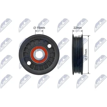 Napínací kladka, žebrovaný klínový řemen, RNK-AU-077