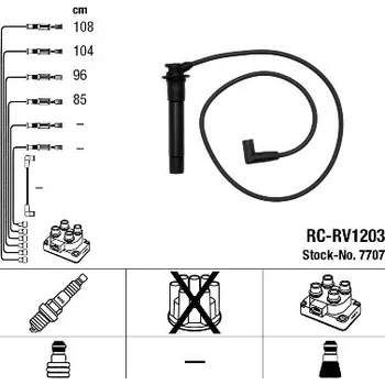 Zapalovací kabel Sada kabelů pro zapalování, 7707