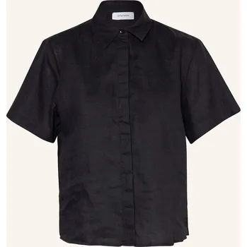 Dámská halenka Darling Harbour Dámská Lněná Košilová Halenka, černá, 38