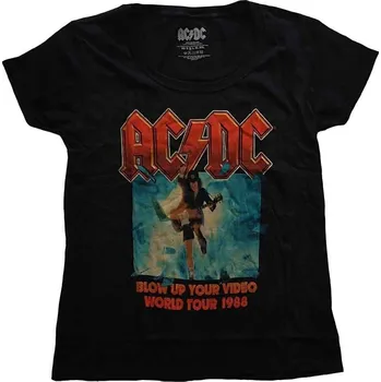 Pánské tričko AC/DC Blow Up Your Video / World Tour 1988 Black XL Dámské Tričko