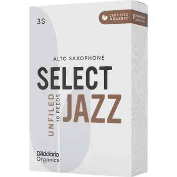 D'Addario-Woodwinds Organic Select Jazz Unfiled 3S Plátek pro alt saxofon