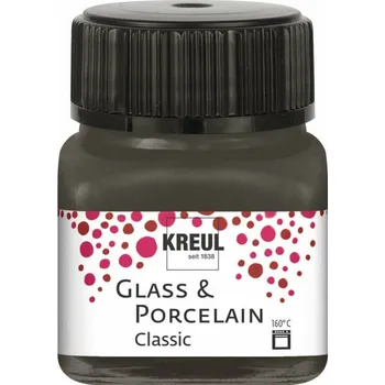Speciální výtvarná barva Kreul Classic Barva na sklo a porcelán Dark Brown 20 ml 1 ks