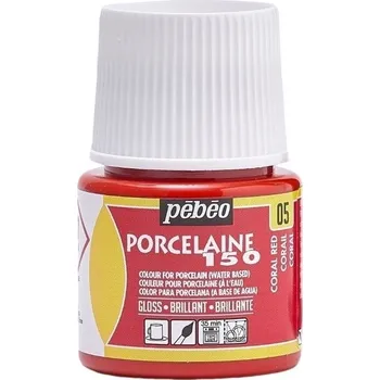Speciální výtvarná barva Pébéo Porcelaine 150 Barva na porcelán Coral Red 45 ml 1 ks