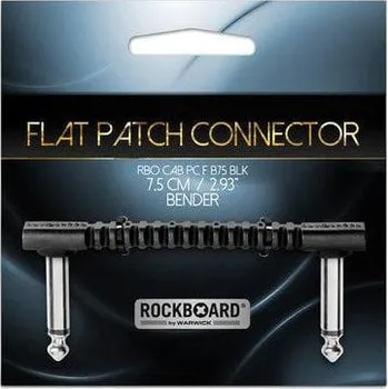 Příslušenství ke zvukové technice RockBoard RBO-CAB-PC-F-B75-BLK 10 cm Lomený - Lomený Patch kabel