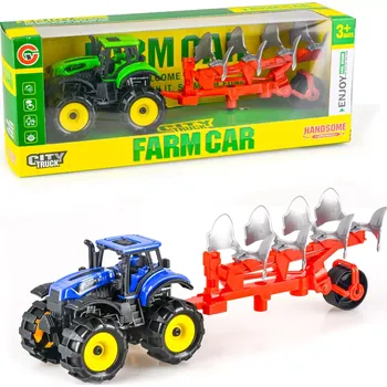 autíčko Wiky Vehicles Traktor na setrvačník s pluhem 25 cm